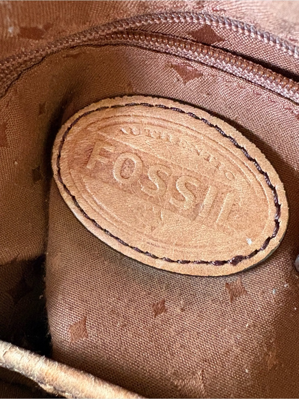 Vintage Fossil Tan Weathered Leather Shoulder Saddle Bag Adjustable Strap w
Key - Picture 11 of 13